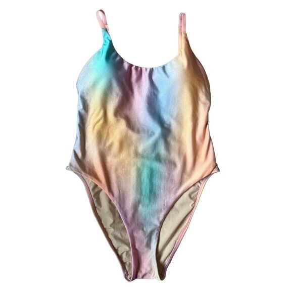 Anthropologie PQ Swim Golden Hour Scoop One Piece Swimsuit size L Multicolor - Picture 3 of 9